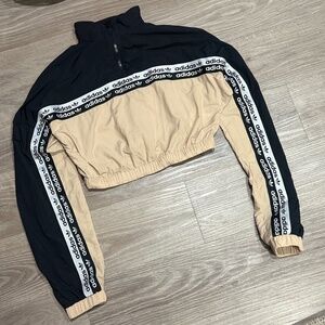 adidas originals Womens RYV taping cropped jacket in blush